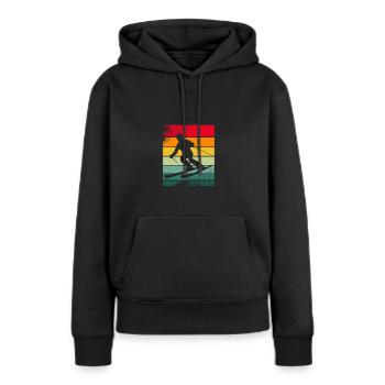 Ski Skiurlaub - Frauen Premium Bio Hoodie - Schwarz - Vorne - Julia (174cm)