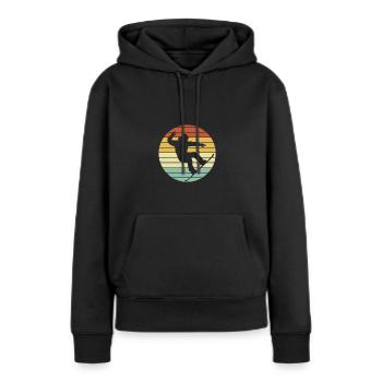 Snowboard Snowboard Vacances snowboard Snowboarders - Sweat à capuche Premium bio Femme - noir - Devant - Julia (174cm)