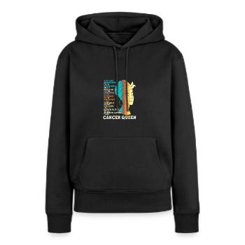 Sternzeichen Krebs - Frauen Premium Bio Hoodie - Schwarz - Vorne - Julia (174cm)