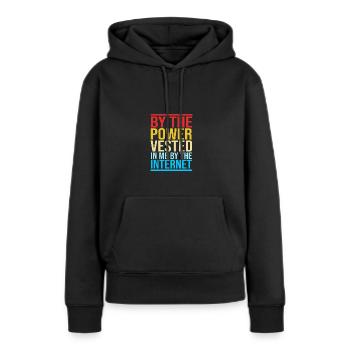 Pasteur - Sweat à capuche Premium bio Femme - noir - Devant - Julia (174cm)