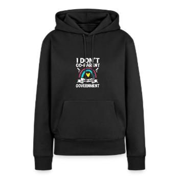 Maman croquante - Sweat à capuche Premium bio Femme - noir - Devant - Julia (174cm)