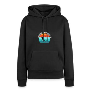 Ski nautique, ski nautique, skieurs nautiques - Sweat à capuche Premium bio Femme - noir - Devant - Julia (174cm)