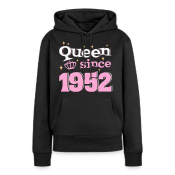 Queen since 1952 Woman 70 years anniversary - Women’s Premium Organic Hoodie - black - Front - Julia (174cm)