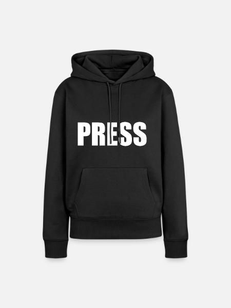Press - Frauen Premium Bio Hoodie - Schwarz