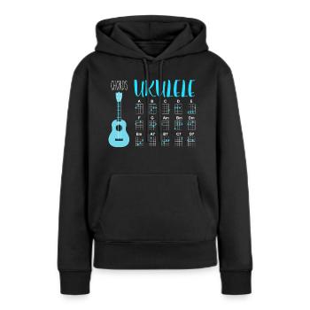 UKULELE CHORDS - Frauen Premium Bio Hoodie - Schwarz - Vorne - Julia (174cm)