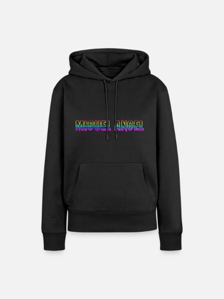 miguel angel rs regenbogen - Frauen Premium Bio Hoodie - Schwarz