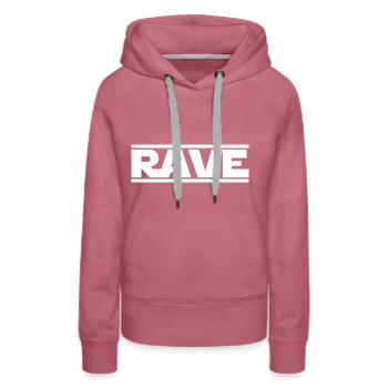Rave - Frauen Premium Bio Hoodie - Malve - Vorne - Isabella (175cm)