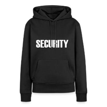 Sécurité - Sweat à capuche Premium bio Femme - noir - Devant - Julia (174cm)