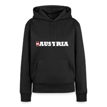 Autriche / Autriche - Sweat à capuche Premium bio Femme - noir - Devant - Julia (174cm)