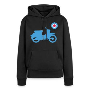 Schwalbe Mod Great Britain Style - Frauen Premium Bio Hoodie - Schwarz - Vorne - Julia (174cm)
