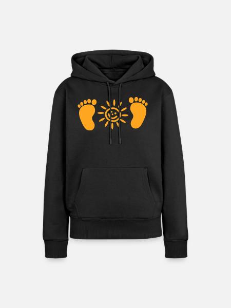 Kids Kinder - Frauen Premium Bio Hoodie - Schwarz