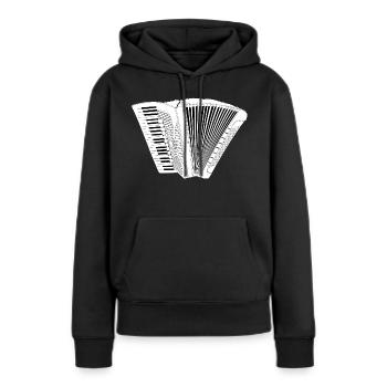 Accordéon Accordion I love music * Je l’amour musique - Sweat à capuche Premium bio Femme - noir - Devant - Julia (174cm)