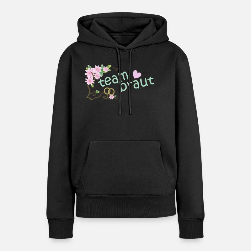 mariée d'équipe - Sweat à capuche Premium bio Femme - noir