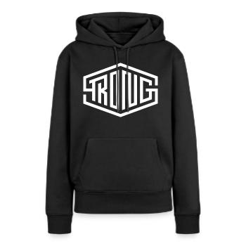 Fort - Sweat à capuche Premium bio Femme - noir - Devant - Julia (174cm)