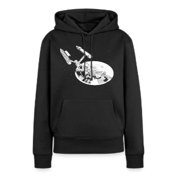 Star Trek The Original Series USS Enterprise - Sweat à capuche Premium bio Femme - noir - Devant - Julia (174cm)