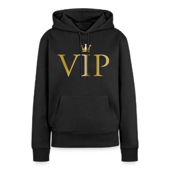 VIP - Sweat à capuche Premium bio Femme - noir - Devant - Julia (174cm)