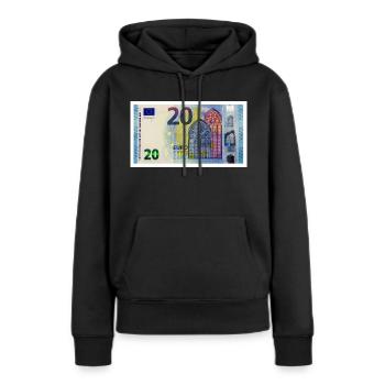 20 euro - Frauen Premium Bio Hoodie - Schwarz - Vorne - Julia (174cm)