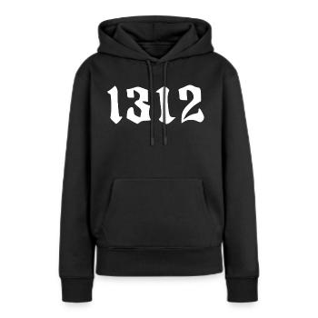 ACAB 1312 Cops - Sweat à capuche Premium bio Femme - noir - Devant - Julia (174cm)