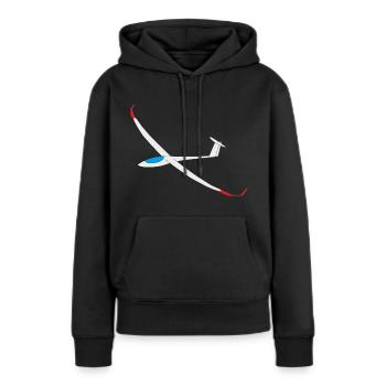 Planeur dessin animé planeur pilote planeur - Sweat à capuche Premium bio Femme - noir - Devant - Julia (174cm)