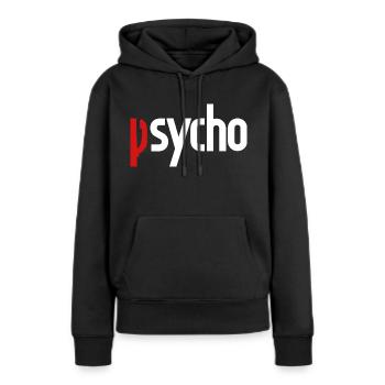 Psycho - Sweat à capuche Premium bio Femme - noir - Devant - Julia (174cm)