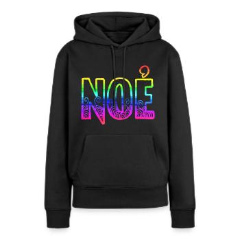 noe rs regenbogen - Frauen Premium Bio Hoodie - Schwarz - Vorne - Julia (174cm)