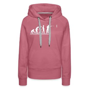 Fléchettes - Sweat à capuche Premium bio Femme - mauve - Devant - Isabella (175cm)