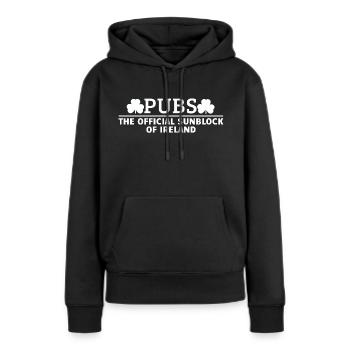 Pubs irlandais St Patricks Day - Sweat à capuche Premium bio Femme - noir - Devant - Julia (174cm)