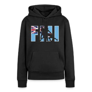 Fiji Rugby - Frauen Premium Bio Hoodie - Schwarz - Vorne - Julia (174cm)