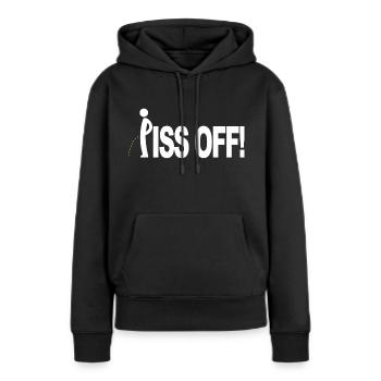 Piss Off - Piss Off - Sweat à capuche Premium bio Femme - noir - Devant - Julia (174cm)