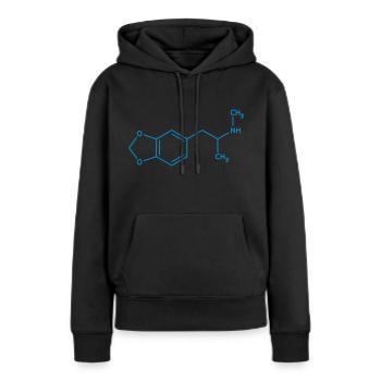 MDMA - Sweat à capuche Premium bio Femme - noir - Devant - Julia (174cm)