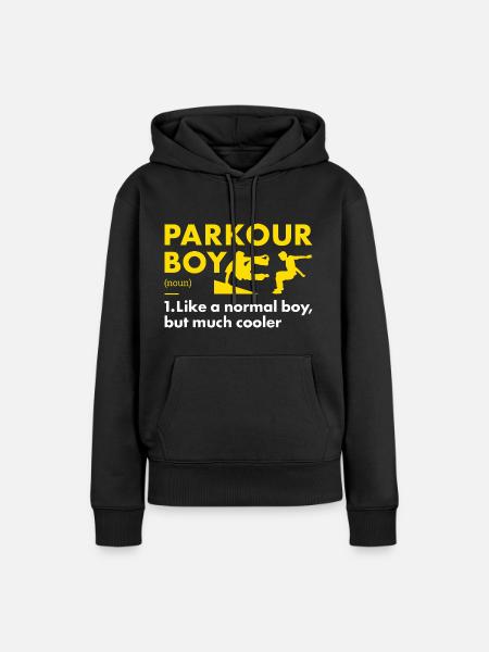 Traceur Boy Definition Parkour - Frauen Premium Bio Hoodie - Schwarz