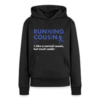 Sport Cousin Running - Women’s Premium Organic Hoodie - black - Front - Julia (174cm)
