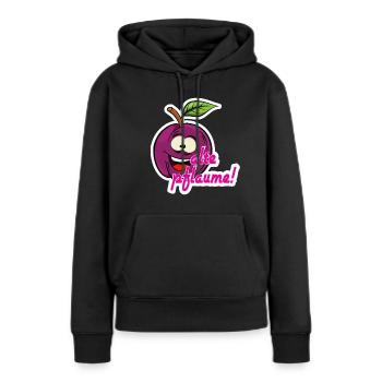 Alte pflaume - Frauen Premium Bio Hoodie - Schwarz - Vorne - Julia (174cm)