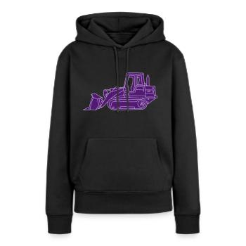 Bulldozer Planierraube 2 - Frauen Premium Bio Hoodie - Schwarz - Vorne - Julia (174cm)
