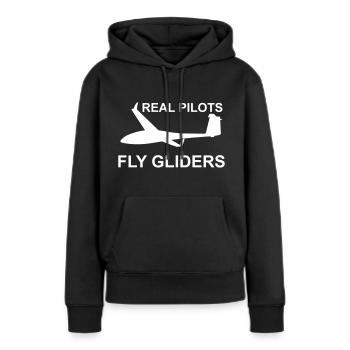 Véritable planeur pilote planeur pilote planeur - Sweat à capuche Premium bio Femme - noir - Devant - Julia (174cm)