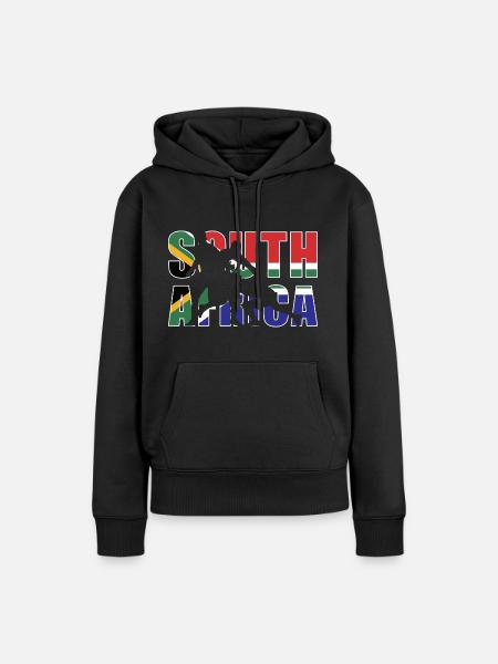 South Africa Rugby - Frauen Premium Bio Hoodie - Schwarz