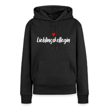 Lieblingskollegin - Frauen Premium Bio Hoodie - Schwarz - Vorne - Julia (174cm)