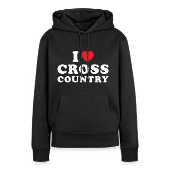 Rider I Love Cross Country - Frauen Premium Bio Hoodie - Schwarz - Vorne - Julia (174cm)