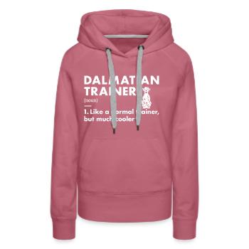 Dalmatian Trainer Definiton - Frauen Premium Bio Hoodie - Malve - Vorne - Isabella (175cm)