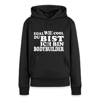 Bodybuilder - Frauen Premium Bio Hoodie - Schwarz - Vorne - Julia (174cm)