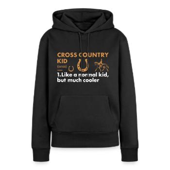 Rider Kid Definition Cross Country - Frauen Premium Bio Hoodie - Schwarz - Vorne - Julia (174cm)