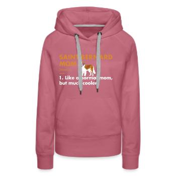 Définition de la maman Saint-Bernard - Sweat à capuche Premium bio Femme - mauve - Devant - Isabella (175cm)