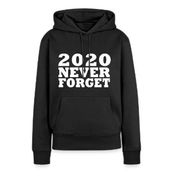 2020 - Frauen Premium Bio Hoodie - Schwarz - Vorne - Julia (174cm)