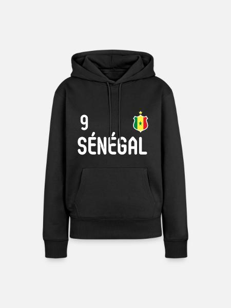 Senegalesische Nationalmannschaft - Frauen Premium Bio Hoodie - Schwarz