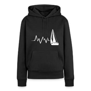 Schleier - Frauen Premium Bio Hoodie - Schwarz - Vorne - Julia (174cm)