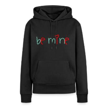 Be Mine Herz - Frauen Premium Bio Hoodie - Schwarz - Vorne - Julia (174cm)