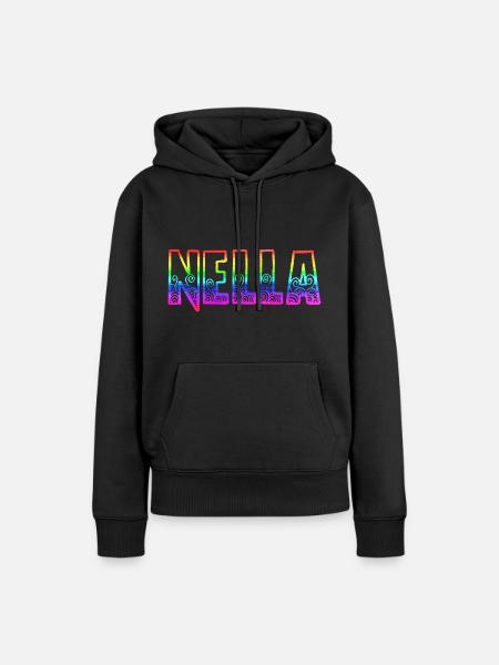 nella rs regenbogen - Frauen Premium Bio Hoodie - Schwarz
