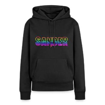 sander rs regenbogen - Frauen Premium Bio Hoodie - Schwarz - Vorne - Julia (174cm)