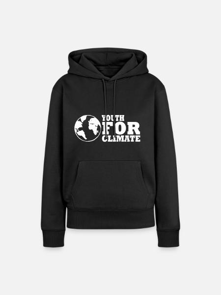 Youth for climate - Frauen Premium Bio Hoodie - Schwarz