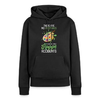 Malerei Spraydose Tapezieren - Frauen Premium Bio Hoodie - Schwarz - Vorne - Julia (174cm)